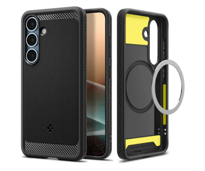 Etui do telefonów Spigen Rugged Armor Mag Magsafe do Samsung Galaxy S25+ Matte Black